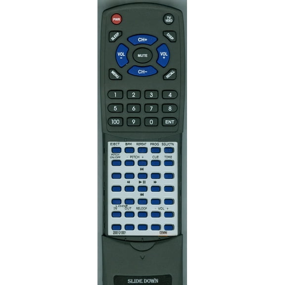 Replacement Remote for GEMINI 200-01210-001, 20001210001, RT20001210001, CDX1212, CDX1210, CDX1200
