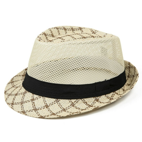 RongHuan Men's Sun Hat Mesh Breathable Formal Fisherman Cap Color Block Beach Hats