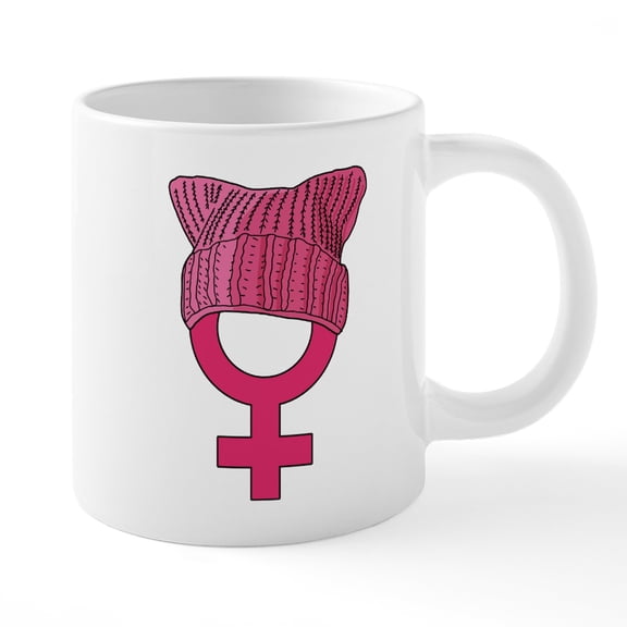 CafePress - Resist Persist Pink - 20 Oz White Ceramic Mega Mug