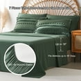 thumbnail image 3 of 7 Pieces King Size Comforter Set, Dark Green Bed in a Bag Tufted Boho Shabby Chic Comforter and Sheet Set, Soft Microfiber Lightweight Bedding Set for All Season (Dark Green, King), 3 of 8