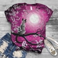 thumbnail image 2 of T-Shirt à Manches Imprimé 3D Grande Taille pour Femmes Col Rond Tee-Shirt Court Blouse Confortable Tenue Décontractée, 2 of 3