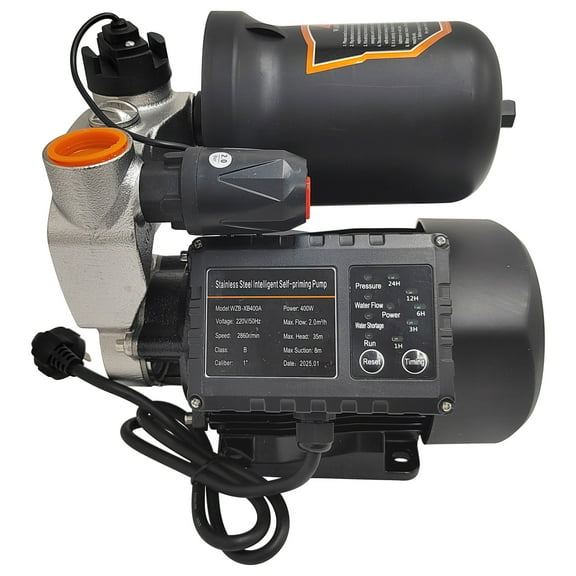Self Priming Water Pressure Booster Pump with Intelligent Control 220V 2.0m³/h Flow Max Head 35m