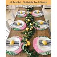 thumbnail image 4 of 15 Inch Round Placemats Set of 6, Pink Christmas Non Slip Heat Insulation PP Table Mats, Snowman Xmas Tree Elk Snowflake Washable Place Mats for Kitchen Dining Party Table Decor, 4 of 7