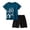 Blue, variant on AWZXDE Summer Boys Beach Lightweight Mesh Tee And Shorts Set Playwear For 4-12 Years Outdoor Casual Kids Ensemble Black,7-8 Years