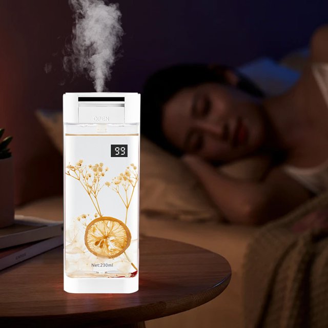 Fiudx Difusor de Aromaterapia, Elegante Pulverizador de Aceite Cúbico, Distribución Uniforme Del Aroma, Diseño de Bajo Consumo, Ideal para Oficina, Baño, Mejora El Bienestar, Incluye Cable Usb.