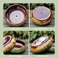 thumbnail image 3 of Plant Pots Indoor with Drainage: Ceramic Pots for Plants, 7In Creative Large Caliber Glazed Ceramic Orchid Bonsai Succulent Planter with Drainage, Shallow Planter (Green), 3 of 7