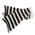 thumbnail image 1 of Boot Cuffs for Women - Striped Leg Warmers and Ribbed Knit Knee High Socks, 1 of 2