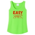 thumbnail image 3 of Easy Tiger Tank Top for Women and Teens Trendy Easy Text with Red Tiger Graphic Shirt Neon Green Tank Top Large, 3 of 4