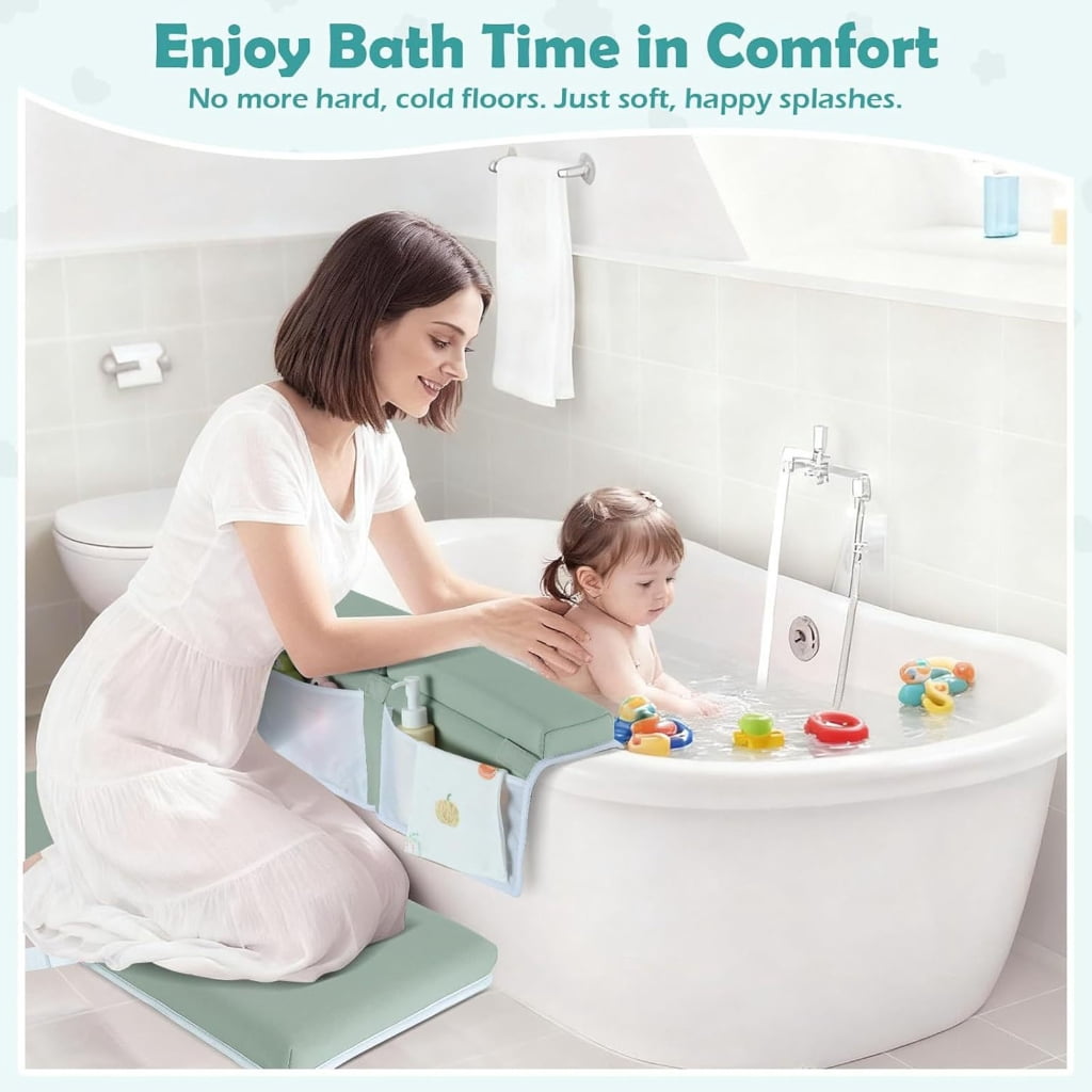 Msioytog Infant Bath Accessories Kits Including Kneeling and Elbow Pad for Comfort