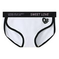thumbnail image 2 of TFEOQRY Briefs Underwear for Women Cotton Mid Waist Comfortable Underwear Breathable Trendy Love Briefs White, 2 of 3