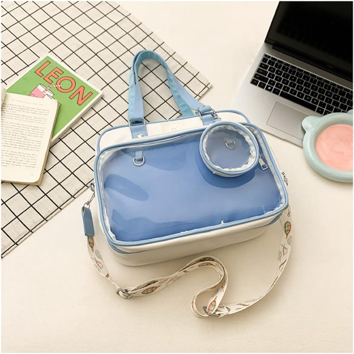 SPEKSEE Ita Bag Crossbody Handbags Kawaii Pin Display Shoulder Bag for Cosplay