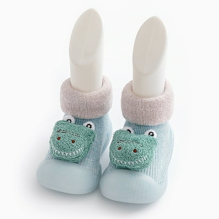 

Baby Shoes Stocking Soft Slipper Rubber Girls Shoe Socks Knit Boys Warm Sole Patchwork Care Weeding Guest Party Shoes For Child Running Footwear