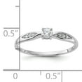 thumbnail image 3 of Sterling Silver Rhodium-plated Polished and Cubic Zirconia Ring, 3 of 3