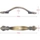 thumbnail image 3 of Juego de 5 tiradores vintage para armarios en forma de arco antiguo - Tiradores para puertas de muebles de 10,9 cm de largo (distancia entre orificios de 64 mm) - Bronce verde, 3 of 5