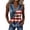 Blue, variant on Fashion July 4th Sleeveless Tank Tops for Women Colorful Stars And Stripes Denim Trim Flag Print Vest Daily Wear Casual V Neck Summer Women's Patriotic Tops(Size S Color Blue)