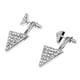 thumbnail image 5 of Forma geométrica de doble triángulo de cristal cuelga los pendientes pernos prisioneros de la joyería Adornos de de graduación Plata, 5 of 6