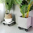 thumbnail image 2 of Support de Pot de Fleurs, 25 Roues en Fer Forme Carrée Plateau de Transport pour Plantes avec Roulettes Universelles Multi-Usages (25, Blanc) Meilleur Cadeau, 2 of 5