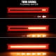 thumbnail image 2 of Rectangular LED Tail Light Bar Brake Indicator Rear Bumper Flowing Turn Signal Lamp DRL for Pickup T, 2 of 5