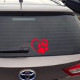 thumbnail image 1 of Pegatina para Coche BRILLAR Forma de Corazón de Pata Rojo, 1 of 3