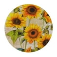 thumbnail image 2 of RUIYC Vintage Sunflower Round Table cover Washable Reusable Decoration Table Cover for Kitchen Party, 2 of 7