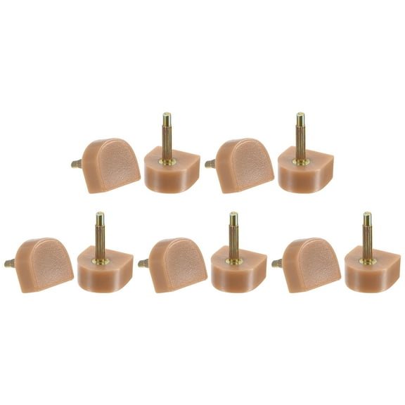 5 Pairs TPU High Heel Tips Shoes Replacement Tap Caps 2.4mm Pin, 12x12mm U-Shape Heel Repair Caps, Beige