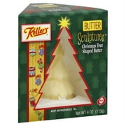 Keller's Sculptures Christmas Tree Shaped Butter, 4 Oz.