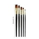 thumbnail image 3 of Set de pinceles de 5 piezas para pintura al óleo para principiantes: cerdas suaves de nailon, asas ergonómicas para acrílico y pintura al óleo, 3 of 6