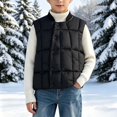 thumbnail image 6 of StSilkitty Puffer Vest for Boys Girls Sleeveless Crew Neck Button down Jacket Vests with Pockets Winter Outdoor Warm Outerwear, 6 of 8