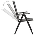 thumbnail image 3 of vidaXL Stackable Patio Chairs 2 Pcs Outdoor Stack Chair with Metal Frame Steel, 3 of 9