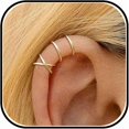thumbnail image 1 of Chenchen Ear Cuff Earrings for Women Gifts Trendy Stuff Chunky Ear Cuffs Non Piercing Clip On Cartilage Earrings Helix Fake Earring Jewelry Gifts, 1 of 1