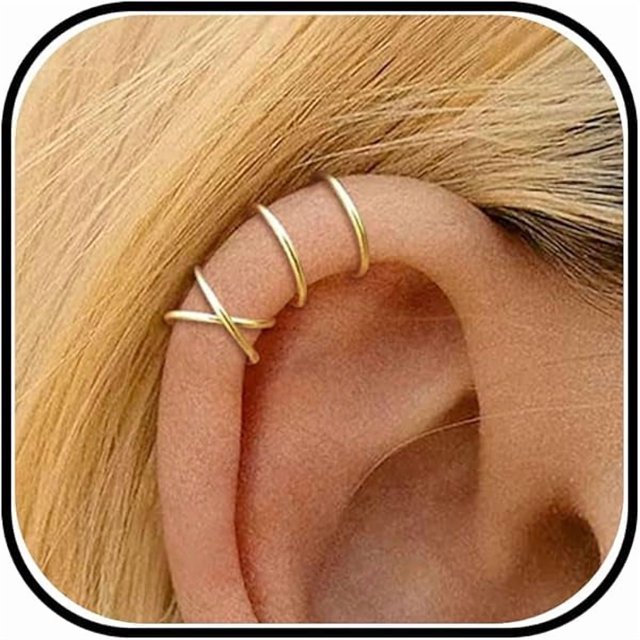 Chenchen Ear Cuff Earrings for Women Gifts Trendy Stuff Chunky Ear Cuffs Non Piercing Clip On Cartilage Earrings Helix Fake Earring Jewelry Gifts