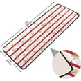 thumbnail image 2 of Dreamtimes Christmas Gold Snowflake Hallway Runner Rug 2'x6' Kitchen Rug with Rubber Backing White Red Stripes Non Slip Entryway Rug Runner Washable Soft Area Rug for Hallway Bedroom Kitchen Decor, 2 of 6
