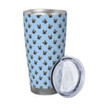 thumbnail image 2 of Bingfone french Bulldog Face for 20 Oz Stainless Steel Travel Mug Double Wall Water Coffee Cup for Home,Office, Outdoor Works Great for Ice Drinks and Hot Beverage-Straw Two-piece Set, 2 of 8