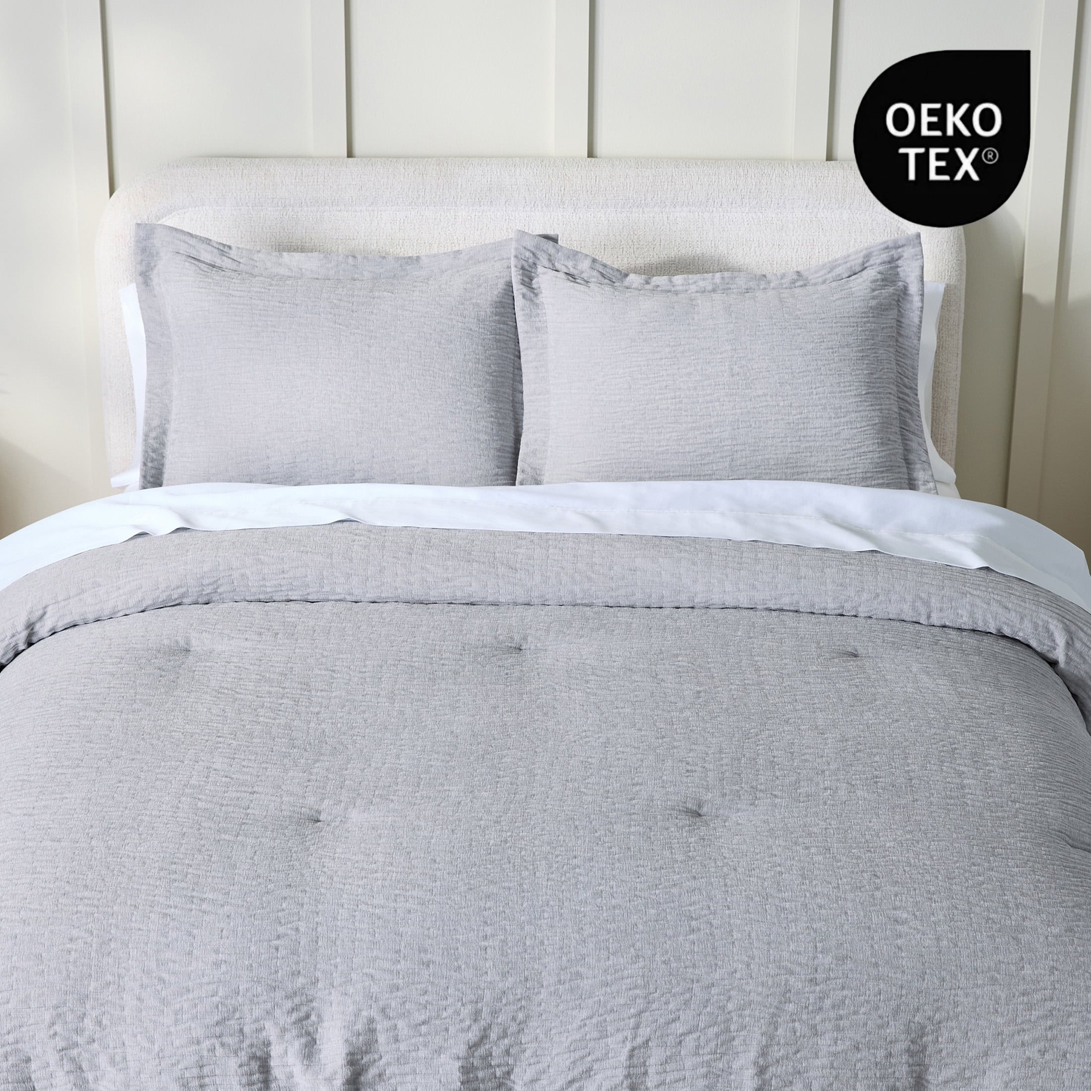 Better Homes & Gardens 3-Piece Soft Silver Rippled Chenille Comforter Set, King