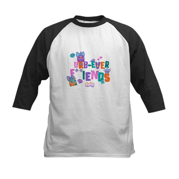 CafePress - Furby Furbever Friends Kids Baseball T Shirt - Kids Cotton Baseball Jersey, 3/4 Sleeve Shirt