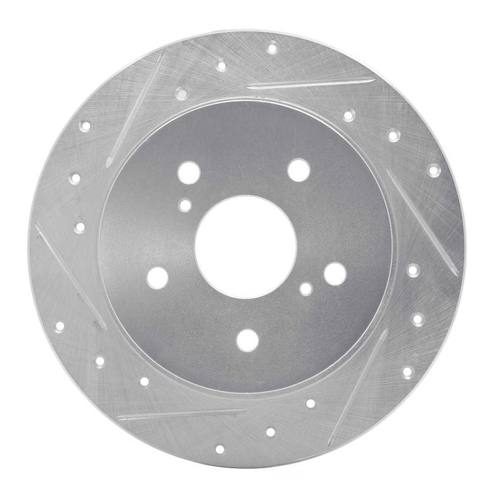 Dynamic Friction Company 631-01005L DFC Brake Rotor - Drilled And Slotted - Silver