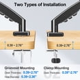 thumbnail image 6 of HOMOUNT Dual Monitor Mount Stand for 13-32 inch, Gas Spring Monitor Arm for 2 Monitor, Dual Monitor Desk Mount with Tilt, Swivel, Rotation,Each Arm Holds Max 19.8 lbs, 6 of 10