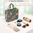 thumbnail image 5 of FORMRS Womens Corduroy Tote Bag Crossbody Shoulder Purse Handbag with Detachable Strap, Pink Water Lilies Pattern, 5 of 7