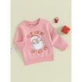 thumbnail image 3 of Fortune Chandail de Noël pour Fille 0-4 Ans Imprimé Père Noël Col Rond Joyeux Noël Pull d'Hiver, 3 of 8
