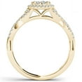 thumbnail image 3 of 1/2 Carat T.W. Diamond Criss-Cross Shank Double Halo 10kt Yellow Gold Engagement Ring, 3 of 5