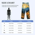 thumbnail image 4 of Vsdgher Elegant Sunset Sunflower Print Mens Pajama Pants Sleep & Lounge Pants, PJ Bottoms With elastic waistb and Pockets, 4 of 5