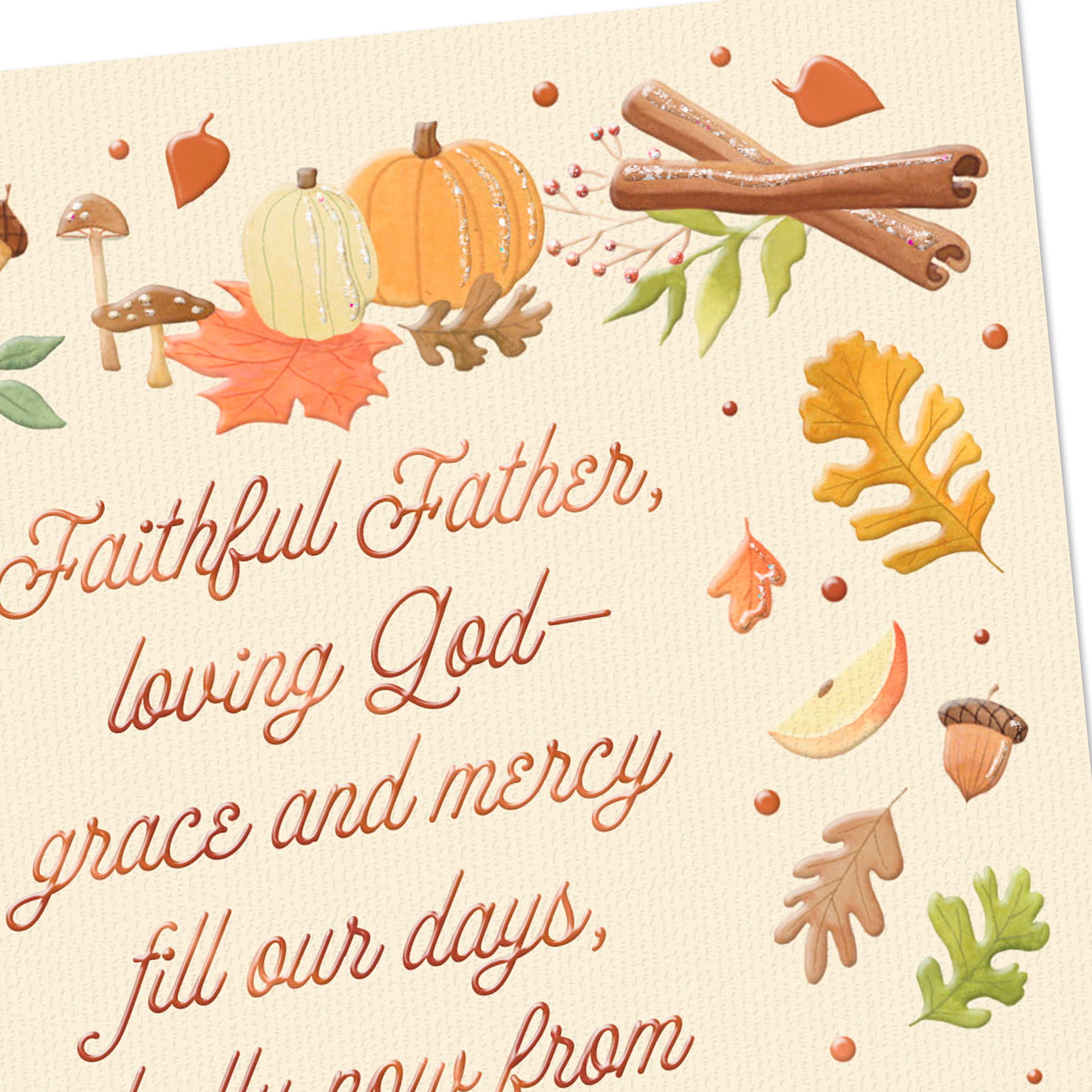 DaySpring Religious Thanksgiving Card (God's Abundant Blessings), 1 Count