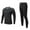 Black#cold weather base layer set men, variant on Moxiu Mens Workout Set Compression Sports Running Set Compression Shirt + Pants Skin-Tight Long Sleeves Quick Dry Fitness Tracksuit Gym 2025 White,L