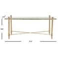 thumbnail image 3 of SAFAVIEH Tait Rustic Solid Coffee Table, Antique Gold/Mirror Top, 3 of 4