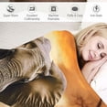 thumbnail image 3 of ARISTURING   Orange African Elephant Blanket Soft Fluffy Throw for Women, 3 of 6