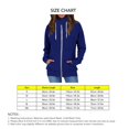 thumbnail image 4 of Drawstring Zip-Up Sweatshirt Jacket in Dark Blue, Long Sleeves, Stand Collar, XXL, with Pocket for Work, 4 of 4