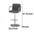 thumbnail image 6 of Corfu Contemporary Bar Stool With Arm In Gray - Saltoro Sherpi, 6 of 6