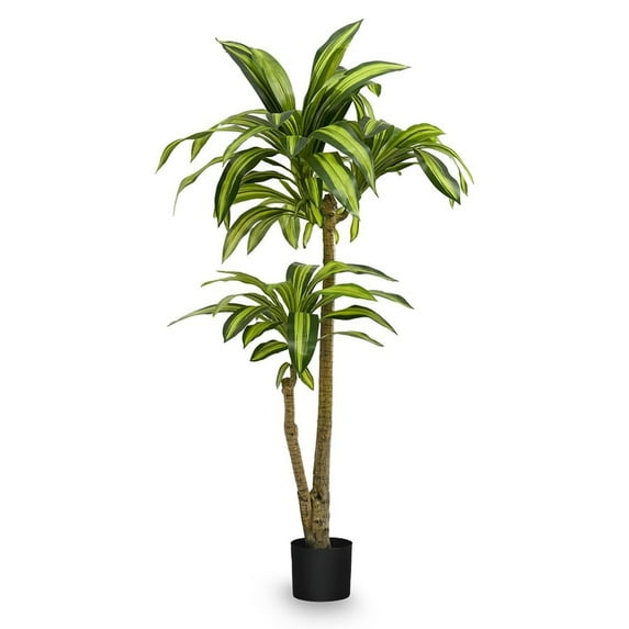 Open Box Maia Shop Artificial Dracaena Tree 4'3" Tall Tropical Decoration, 51"