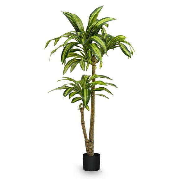 Open Box Maia Shop Artificial Dracaena Tree 4'3" Tall Tropical Decoration, 51"