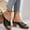 Black, variant on High Chunky Platform Heels for Women Fashion Comfort Slip on Square Open Toe Block Heel Sandals Gold 6